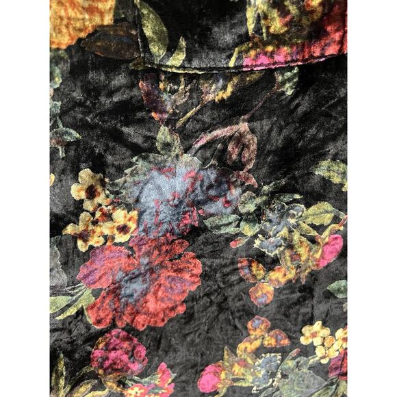 Pilcro Multicolor Floral Velvet Blouse - Picture 4 of 11